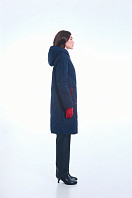 ПАЛЬТО ЖЕНСКОЕ ПЛАЩЕВОЕ УТЕПЛЕННОЕ 5-1900. Фото 3.