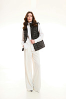 ЖИЛЕТ ЖЕНСКИЙ ПЛАЩЕВОЙ УТЕПЛЕННЫЙ 4-1557. Фото 1.